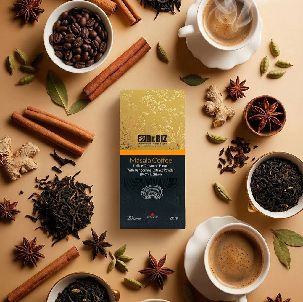 قهوه ماسالا با قارچ گانودرما