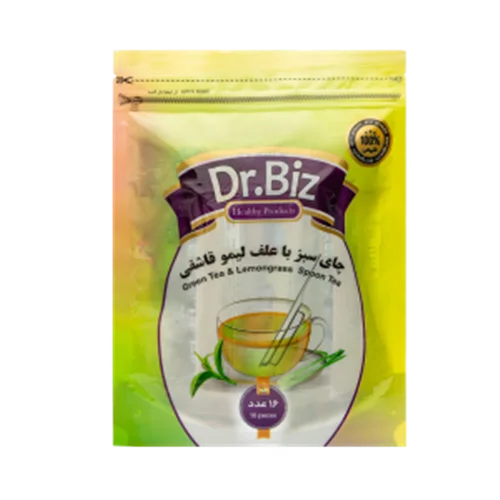 دمنوش چای سبز با علف لیمو قاشقی